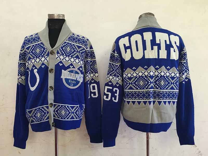 Indianapolis Colts NFL Adult Ugly Cardigan Sweater