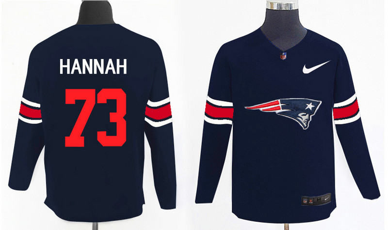 Nike Patriots 73 John Hannah Navy Knit Sweater