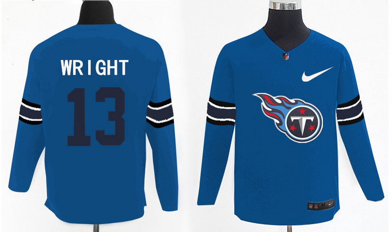 Nike Titans 13 Kendall Wright Light Blue Knit Sweater