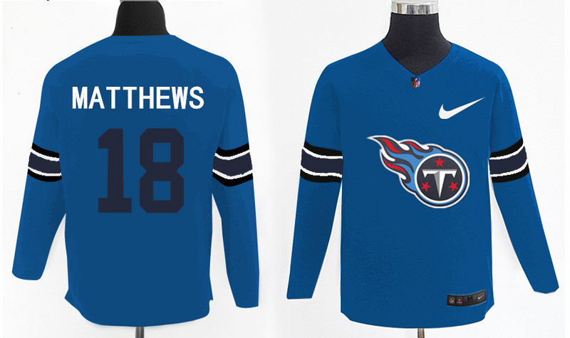 Nike Titans 18 Rishard Matthews Light Blue Knit Sweater