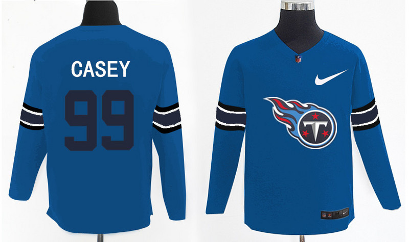 Nike Titans 99 Jurrell Casey Light Blue Knit Sweater
