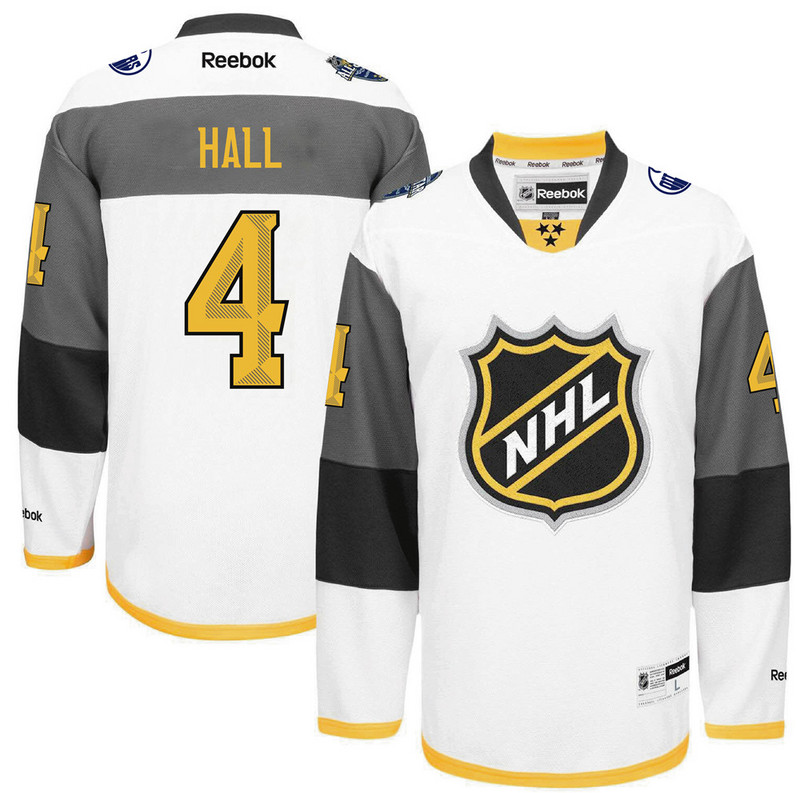 Oilers 4 Taylor Hall White 2016 All-Star Premier Jersey