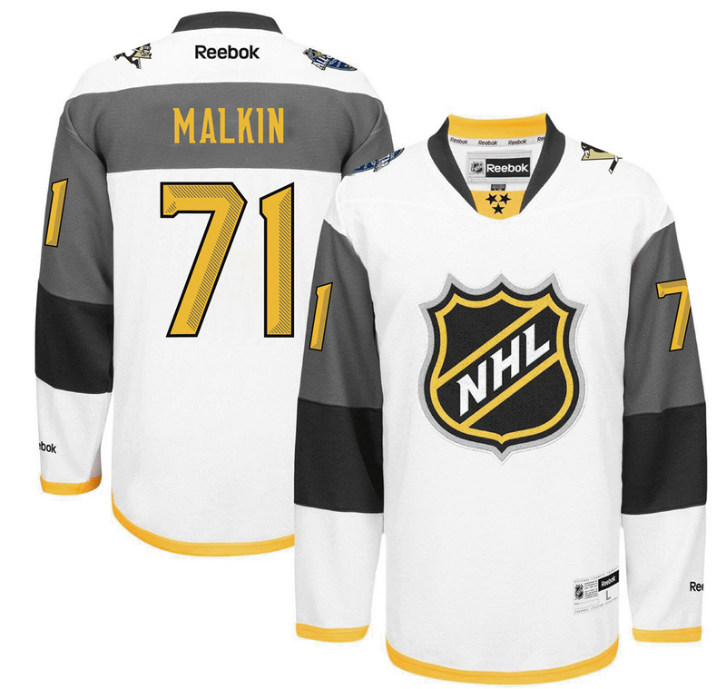 Penguins 71 Evgeni Malkin White 2016 All-Star Premier Jersey