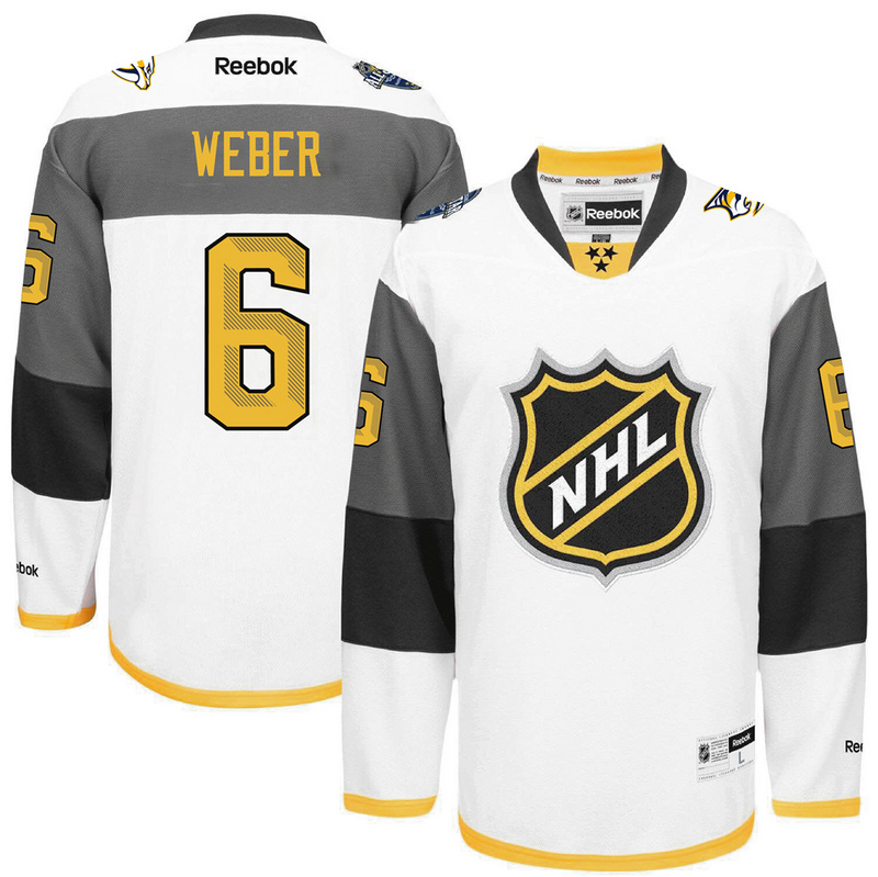 Predators 6 Shea Weber White 2016 All-Star Premier Jersey
