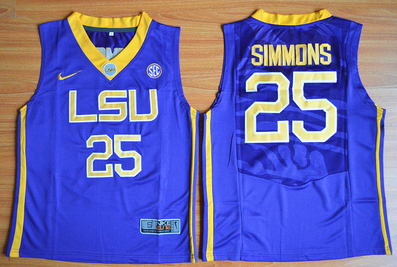 LSU Tigers 25 Ben Simmons Purple Youth College Basketball Jersey