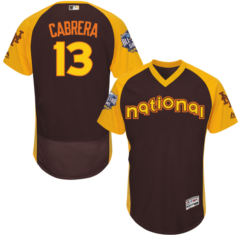 Mets 13 Asdrubal Cabrera Brown 2016 All-Star Game Cool Base Batting Practice Player Jersey