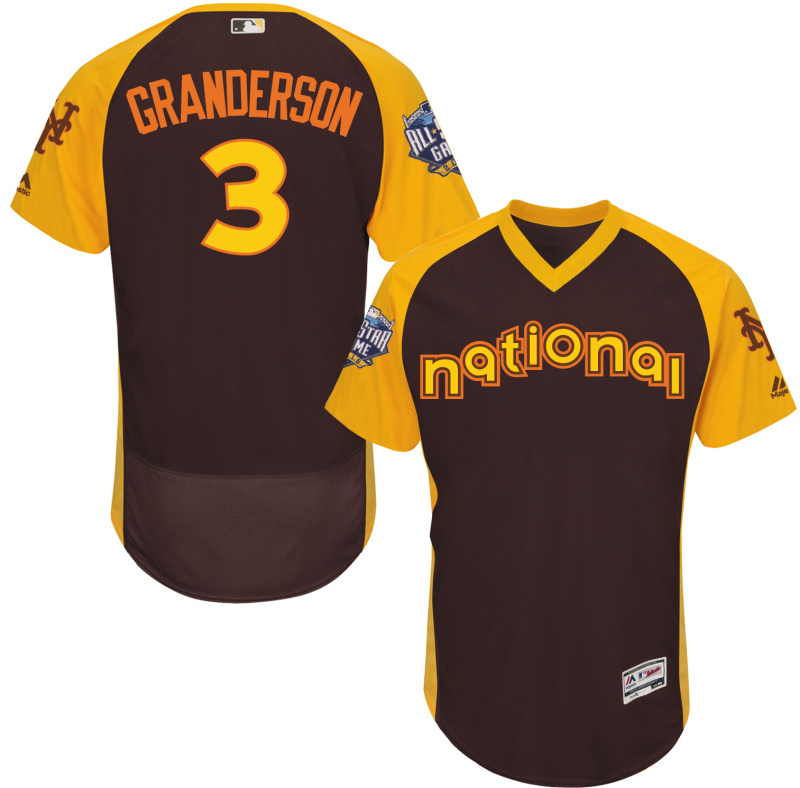 Mets 3 Curtis Granderson Brown 2016 All-Star Game Cool Base Batting Practice Player Jersey
