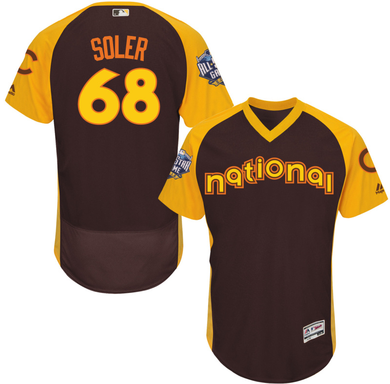 Mets 68 Jorge Soler Brown 2016 All-Star Game Cool Base Batting Practice Player Jersey