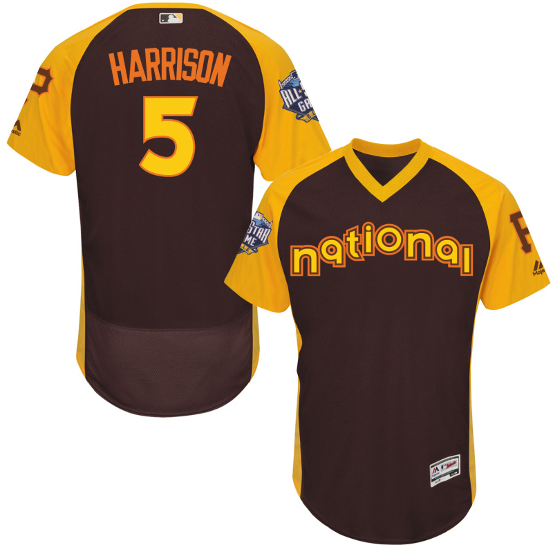 Pirates 5 Josh Harrison Brown 2016 All-Star Game Cool Base Batting Practice Player Jersey