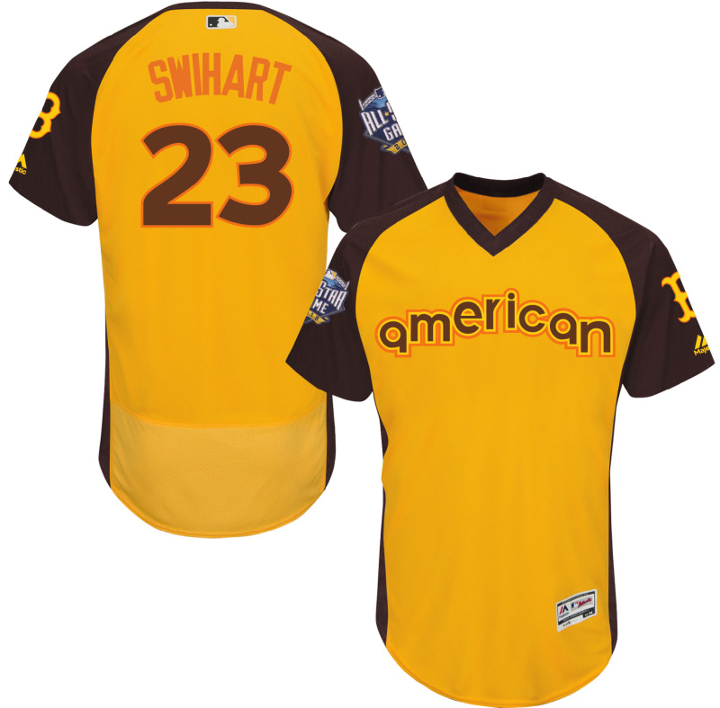 Red Sox 23 Blake Swihart Yellow 2016 All-Star Game Cool Base Batting Practice Player Jersey