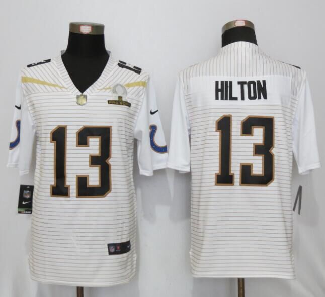 Nike Colts 13 T.Y. Hilton White 2016 Pro Bowl Elite Jersey