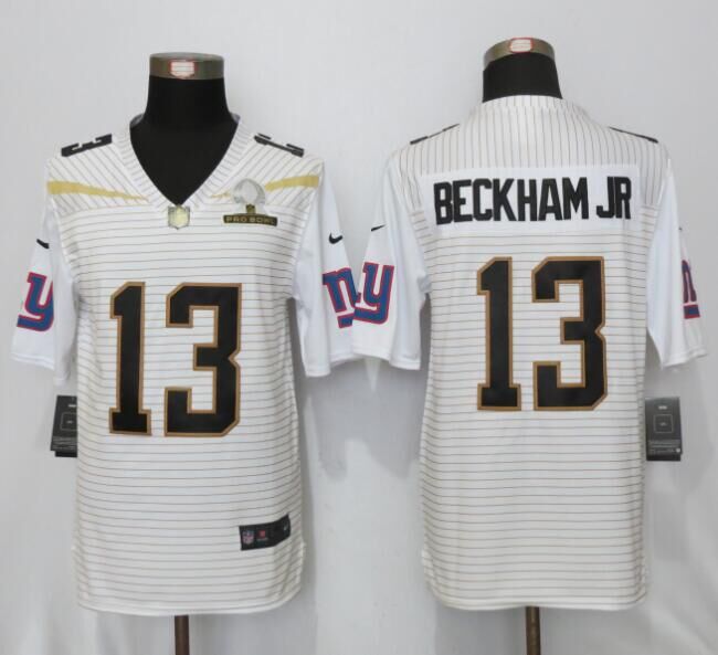 Nike Giants 13 Odell Beckham Jr White 2016 Pro Bowl Elite Jersey