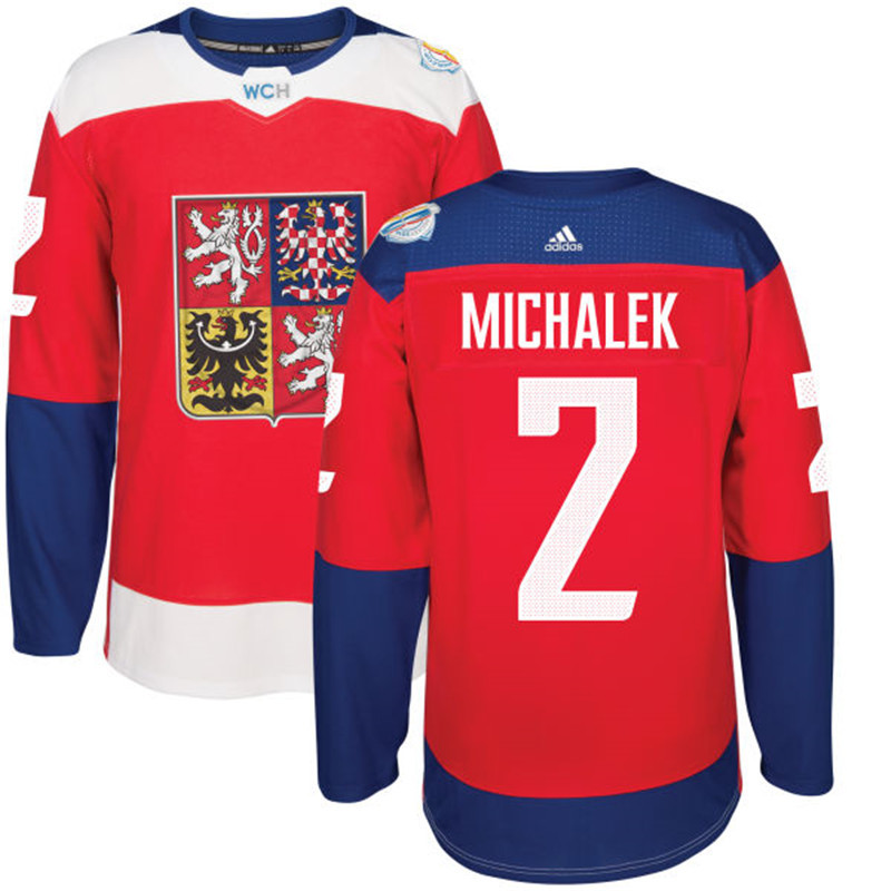Czech Republic 2 Milan Michalek Red 2016 World Cup Of Hockey Premier Player Jersey