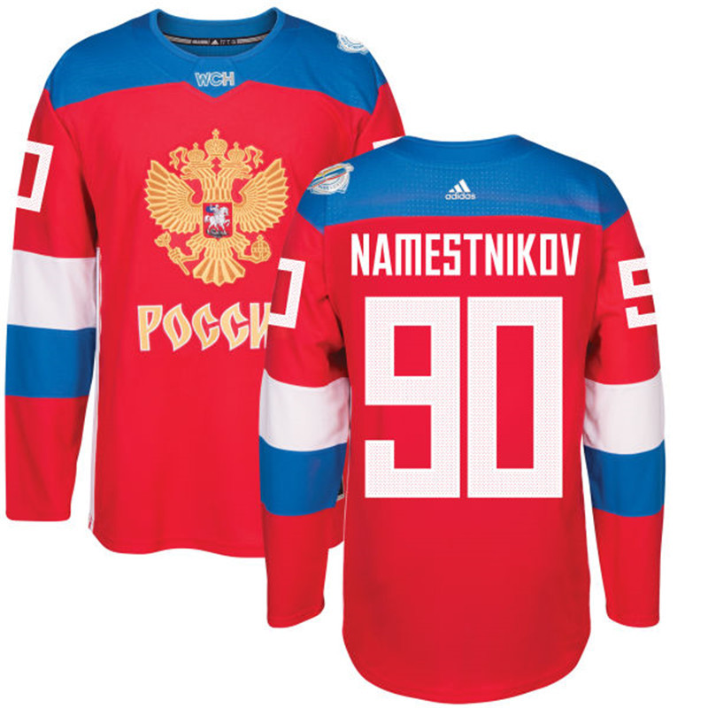 Russia 90 Vladislav Namestnikov Red 2016 World Cup Of Hockey Premier Player Jersey