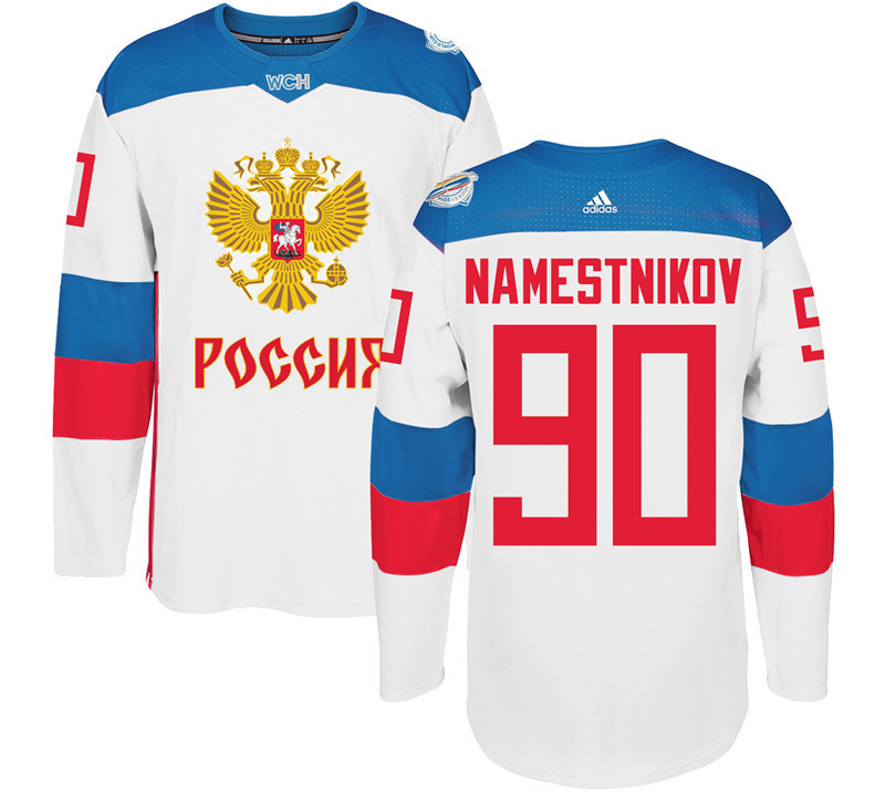 Russia 90 Vladislav Namestnikov White 2016 World Cup Of Hockey Premier Player Jersey