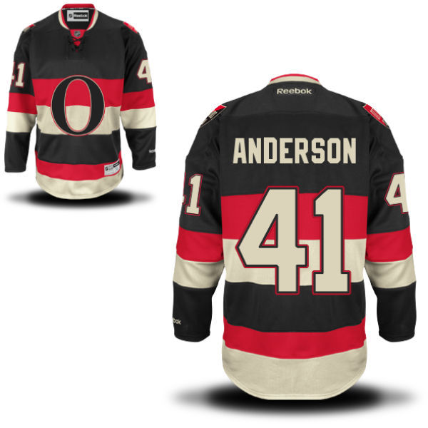 Senators 41 Craig Anderson Black Reebok Alternate Premier Jersey