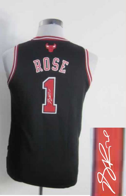 Bulls 1 Rose Black Signature Edition Women Jerseys