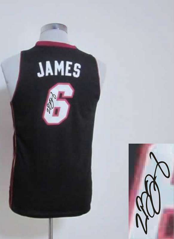 Heat 6 James Black Signature Edition Women Jerseys