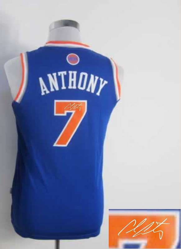 Knicks 7 Anthony Blue Signature Edition Women Jerseys