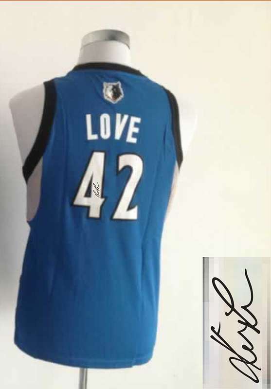 Timberwolves 42 Love Blue Signature Edition Women Jerseys