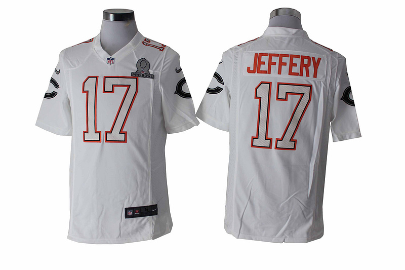 Nike Bears 17 Jeffery White White 2014 Pro Bowl Game Jerseys