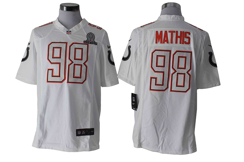 Nike Colts 98 Mathis White 2014 Pro Bowl Game Jerseys