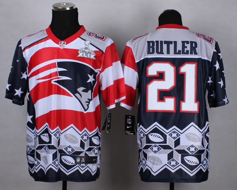 Nike Patriots 21 Butler Noble Fashion 2015 Super Bowl XLIX Elite Jerseys