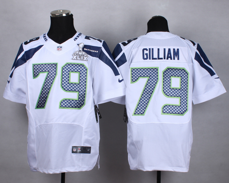 Nike Seahawks 79 Gilliam White 2015 Super Bowl XLIX Elite Jerseys
