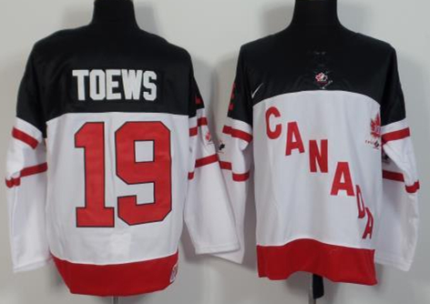 Canada 19 Jonathan Toews White 100th Celebration Jersey