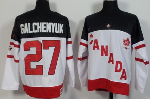 Canada 27 Alex Galchenyuk White 100th Celebration Jersey