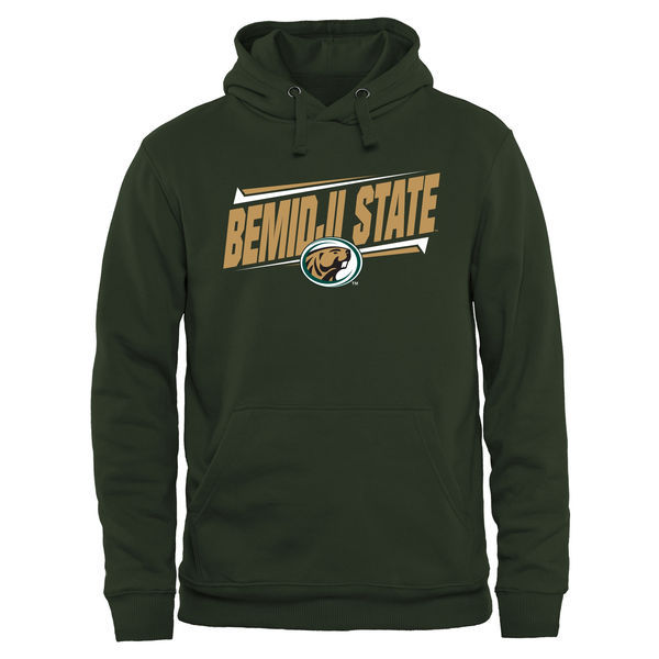 Bemidji State Beavers Team Logo Green College Pullover Hoodie