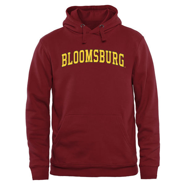 Bloomsburg Huskies Red Team Logo College Pullover Hoodie3