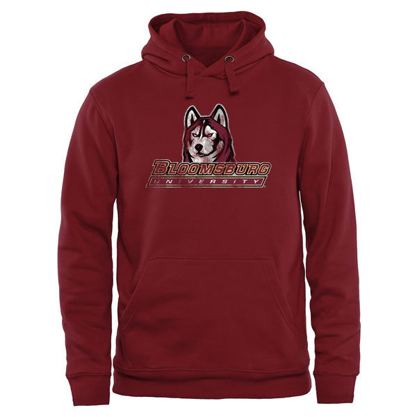 Bloomsburg Huskies Red Team Logo College Pullover Hoodie4