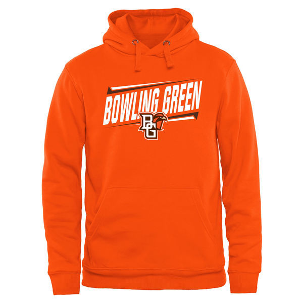 Bowling Green Falcons Team Logo Orange College Pullover Hoodie2