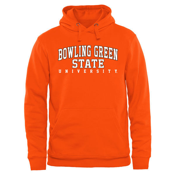 Bowling Green Falcons Team Logo Orange College Pullover Hoodie5
