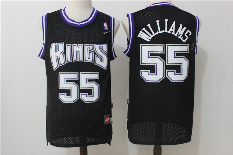 Kings 55 Jason Williams Black Nike Throwback Jersey