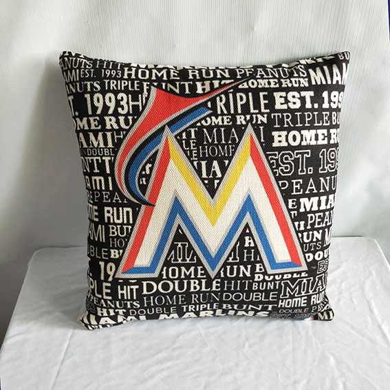Miami Marlins Baseball Pillow