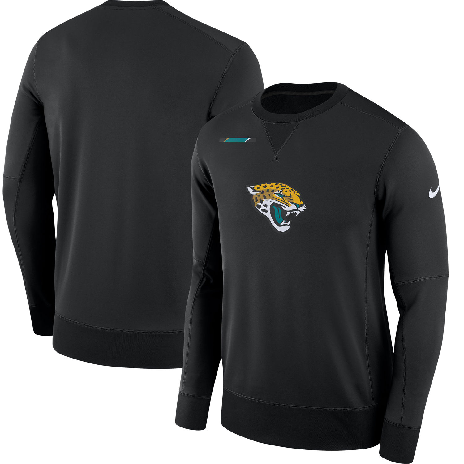 Men's Jacksonville Jaguars Nike Black Sideline Team Logo Performance Sweatshirt