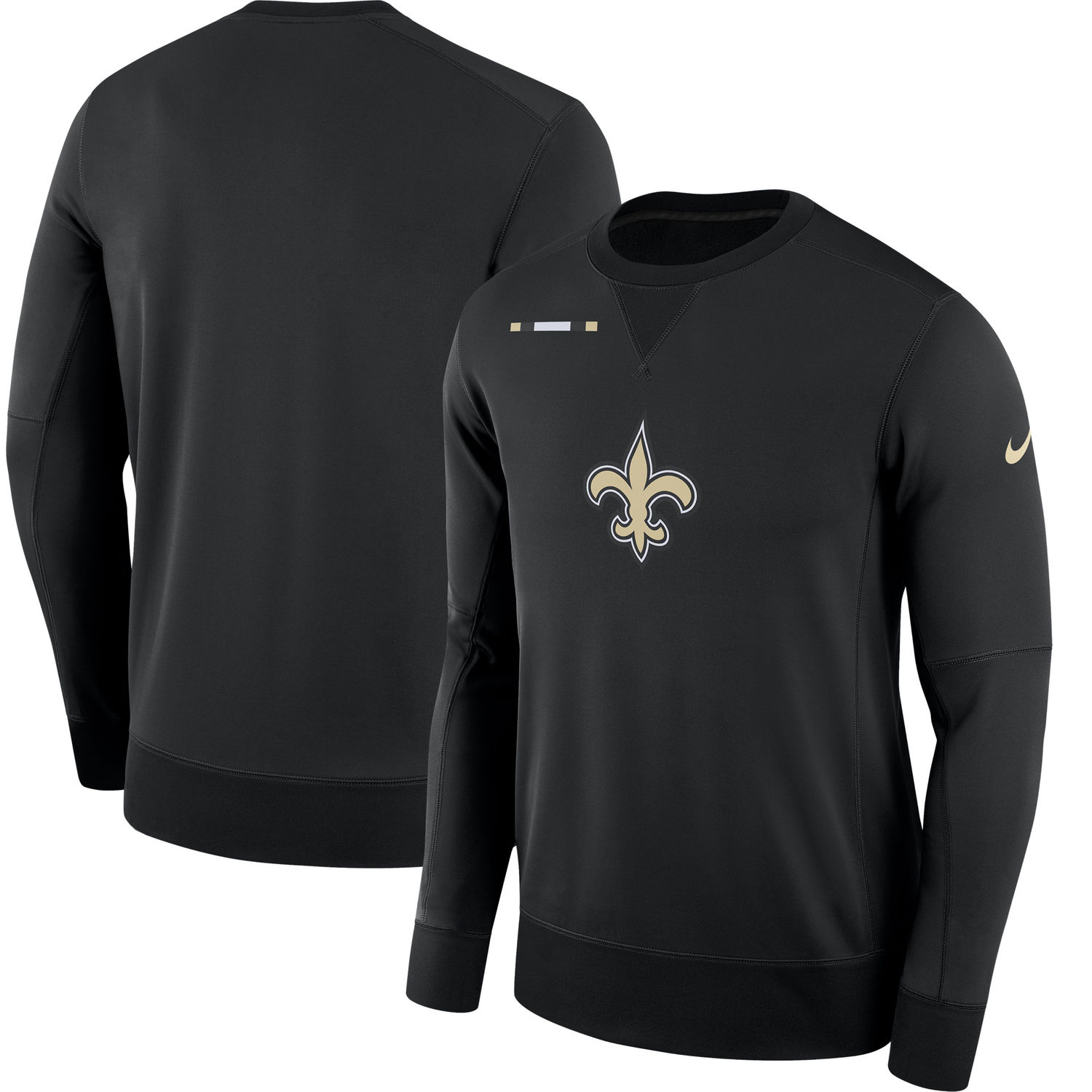 Men's New Orleans Saints Nike Black Sideline Team Logo Performance Sweatshirt