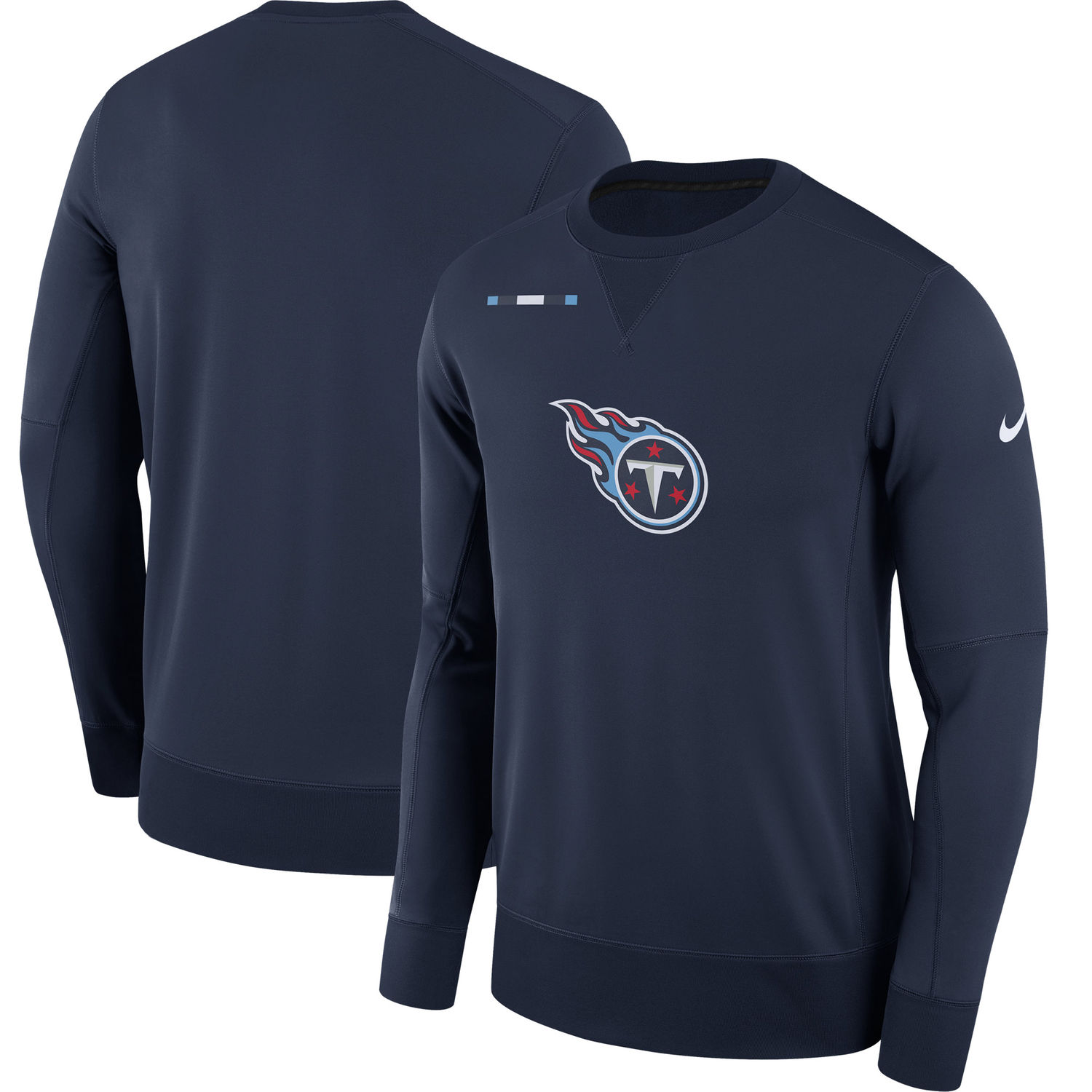 Men's Tennessee Titans Nike Navy Sideline Team Logo Performance Sweatshirt
