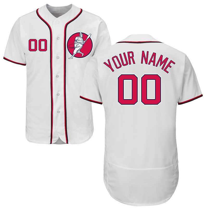 Nationals White Men's Customized New Design Jersey