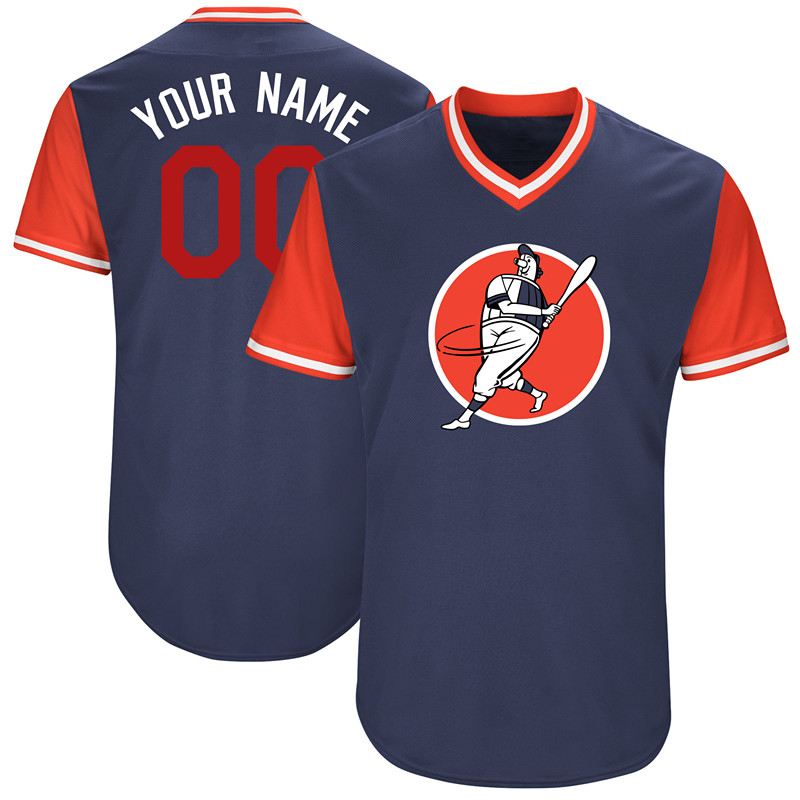Red Sox Navy Men's Customized New Design Jersey