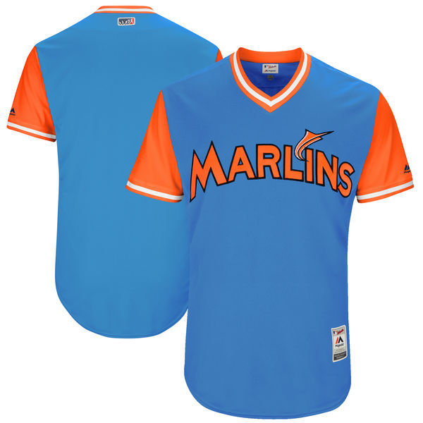 Marlins Majestic Royal 2017 Players Weekend Team Jersey