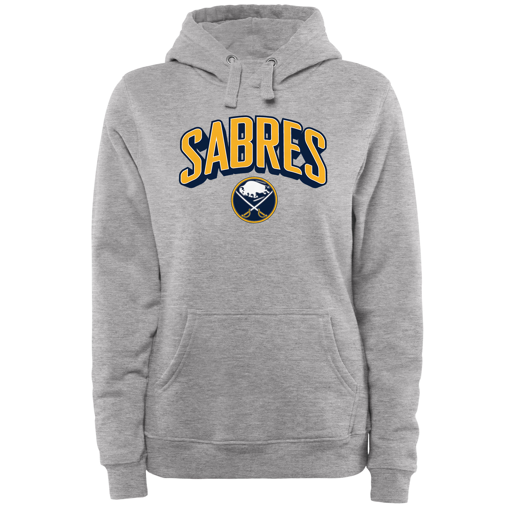 Sabres Gray Women's Customized All Stitched Hooded Sweatshirt