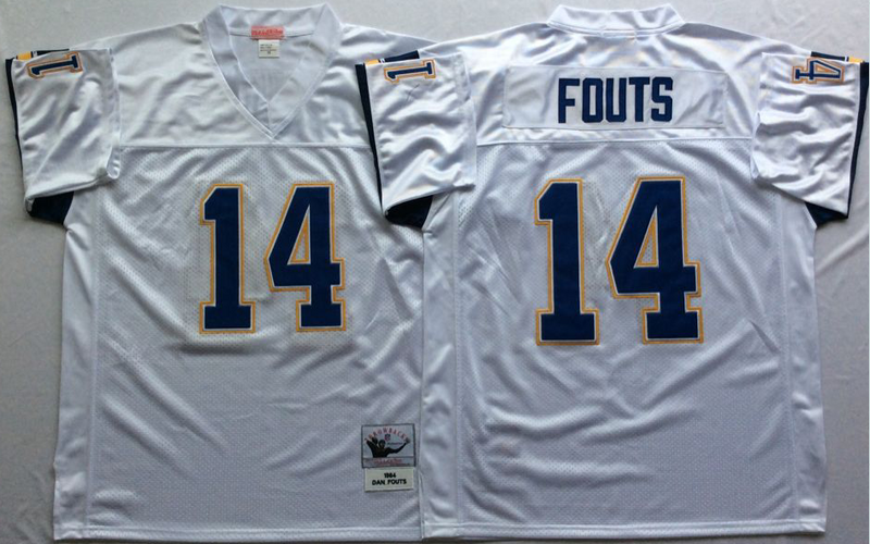 Chargers 14 Dan Fouts White M&N Throwback Jersey