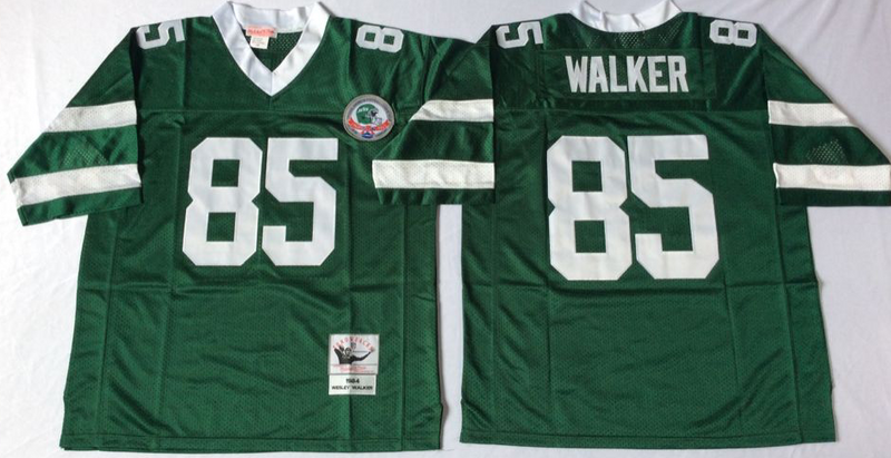 Jets 85 Wesley Walker Green M&N Throwback Jersey