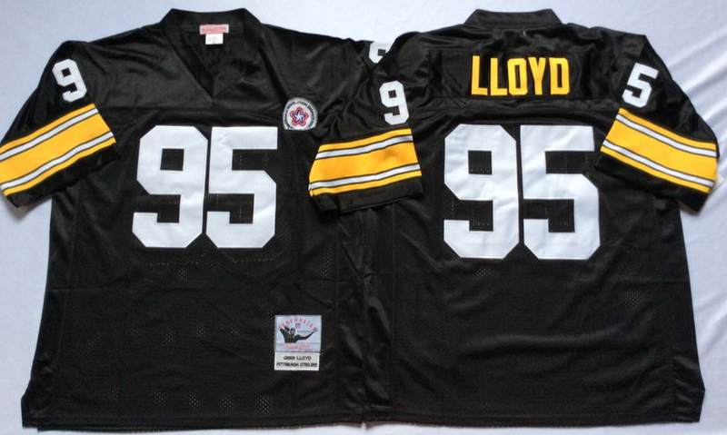 Steelers 95 Greg Lloyd Black M&N Throwback Jersey