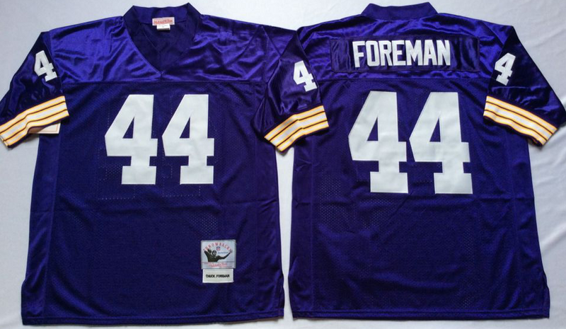 Vikings 44 Chuck Foreman Purple M&N Throwback Jersey