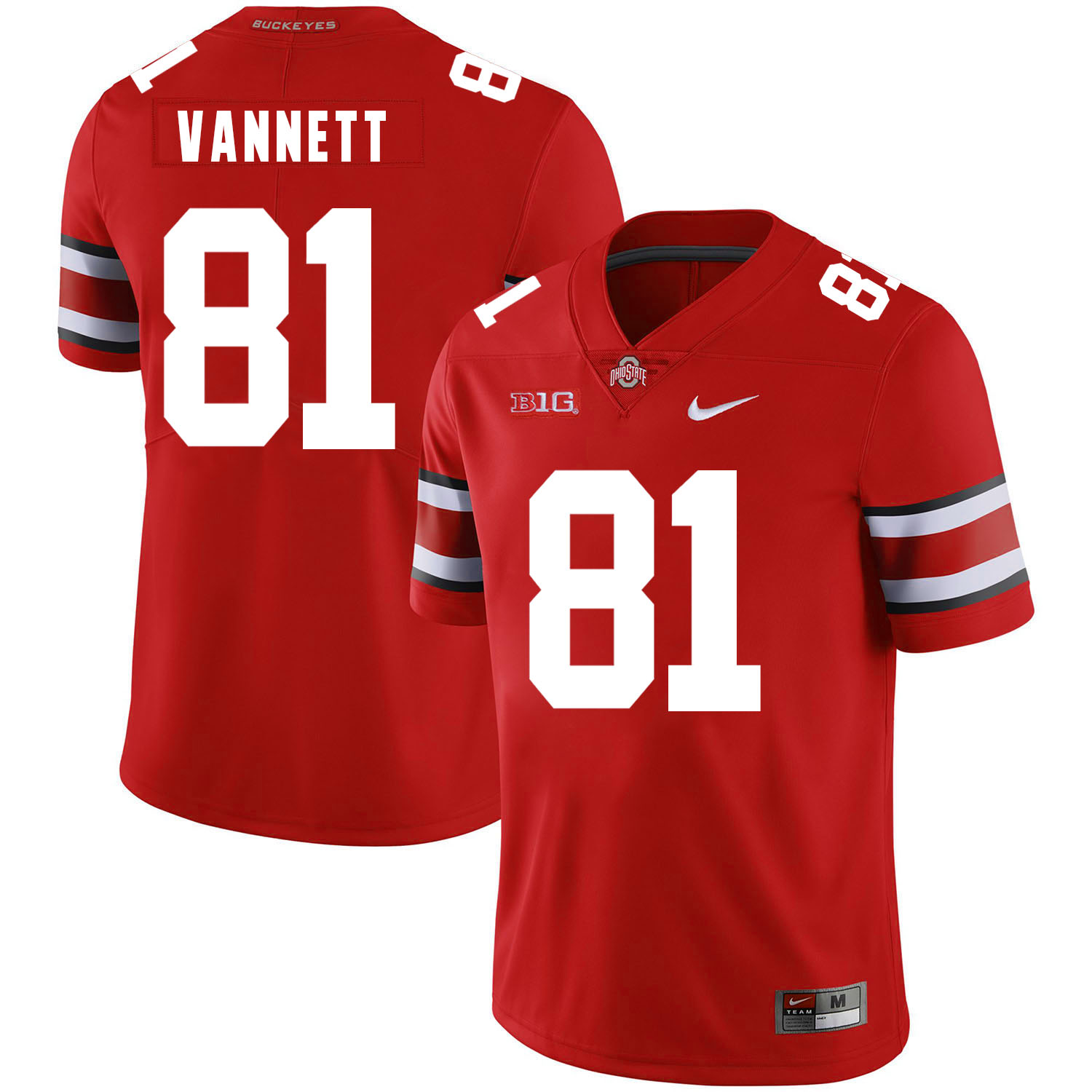 Ohio State Buckeyes 81 Nick Vannett Red Nike College Football Jersey