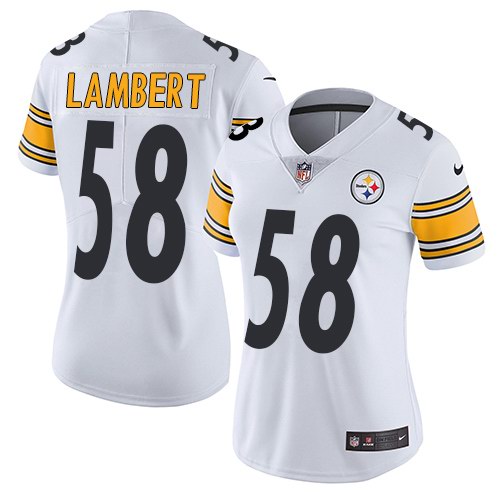 Nike Steelers 58 Jack Lambert White Women Vapor Untouchable Limited Jersey